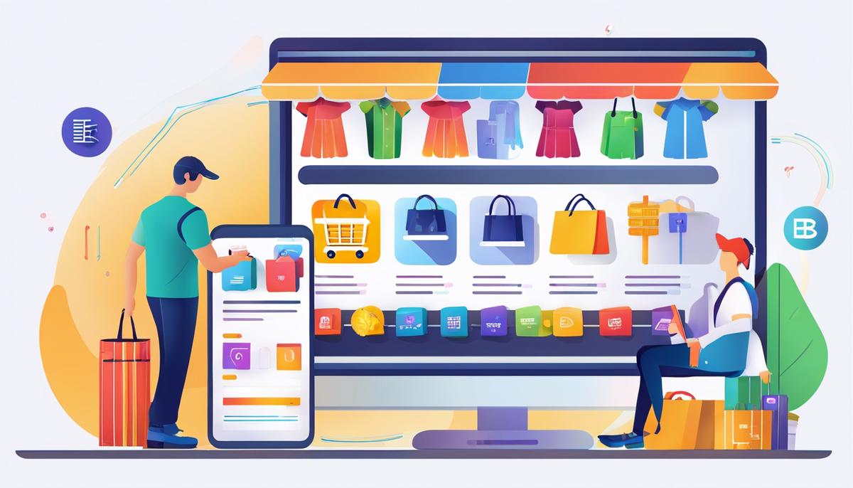 Image illustrating how AI revolutionizes e-commerce: personalized shopping and streamlined operations