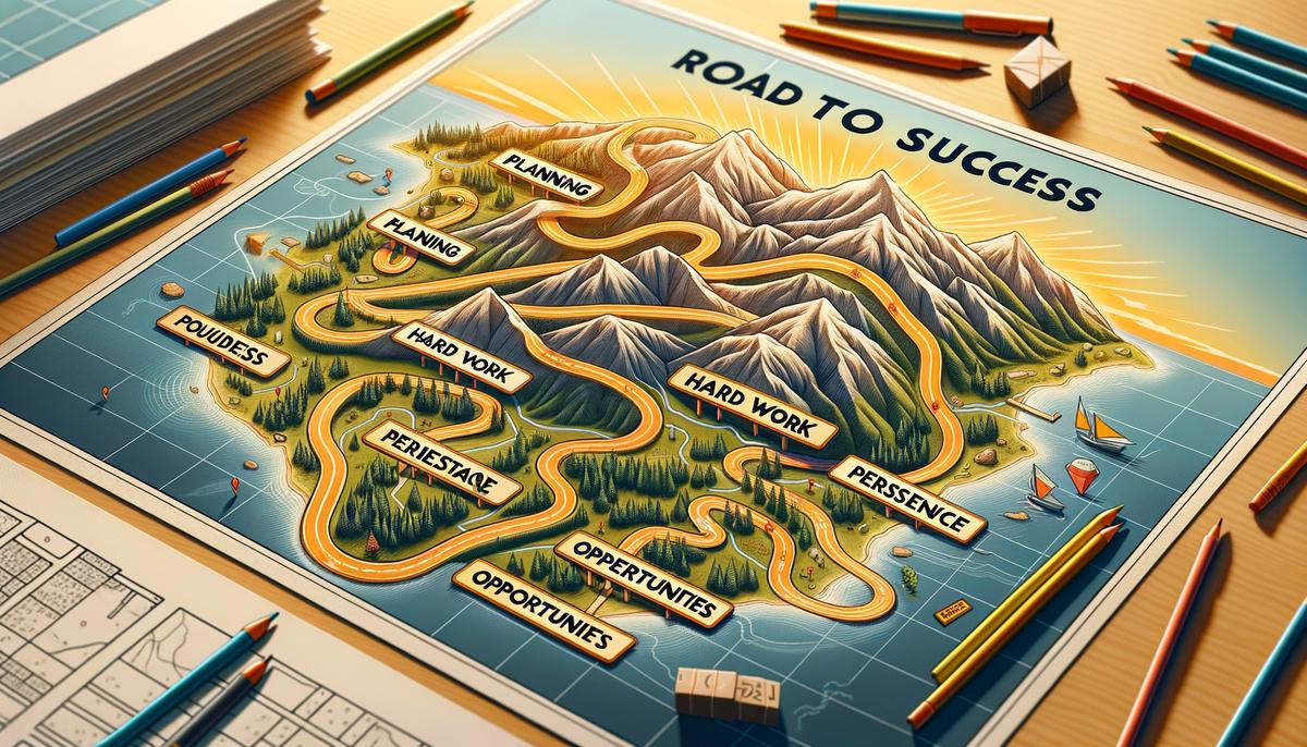 image of a road map to success