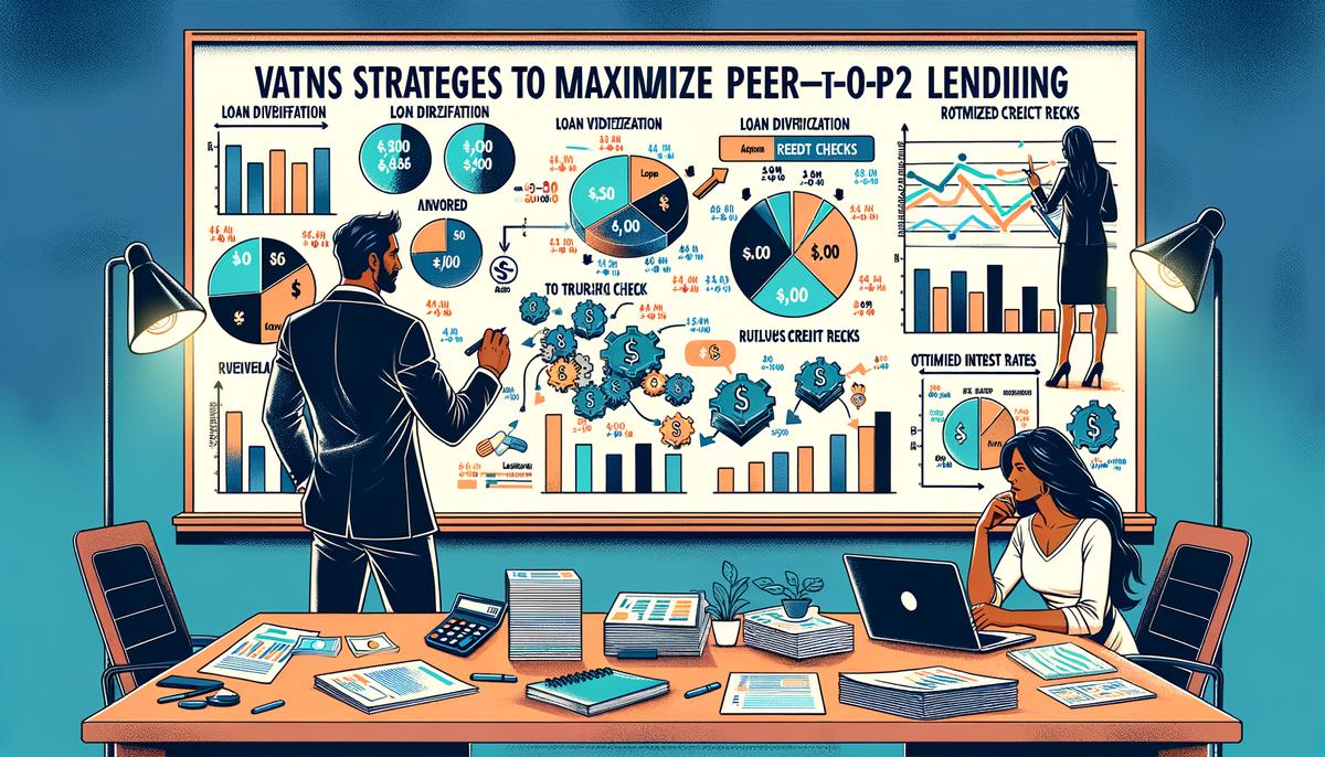 An image illustrating strategies for maximizing returns in P2P lending activities