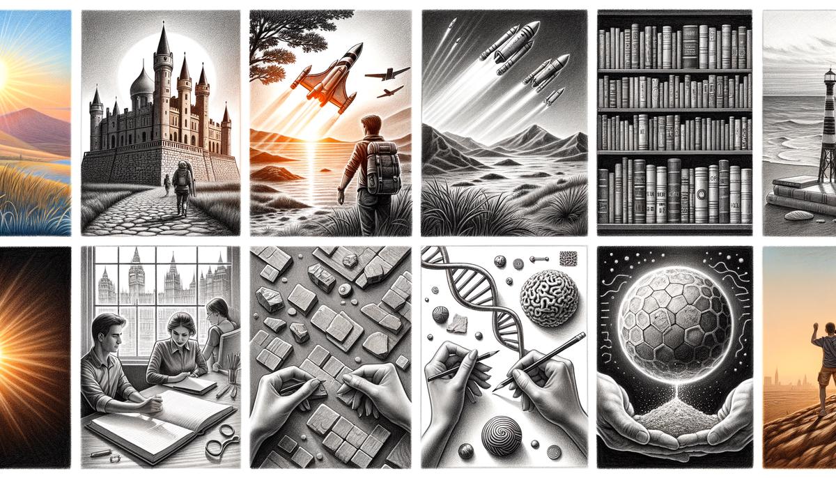 Image of various pencil sketches representing different ebook topic ideas.