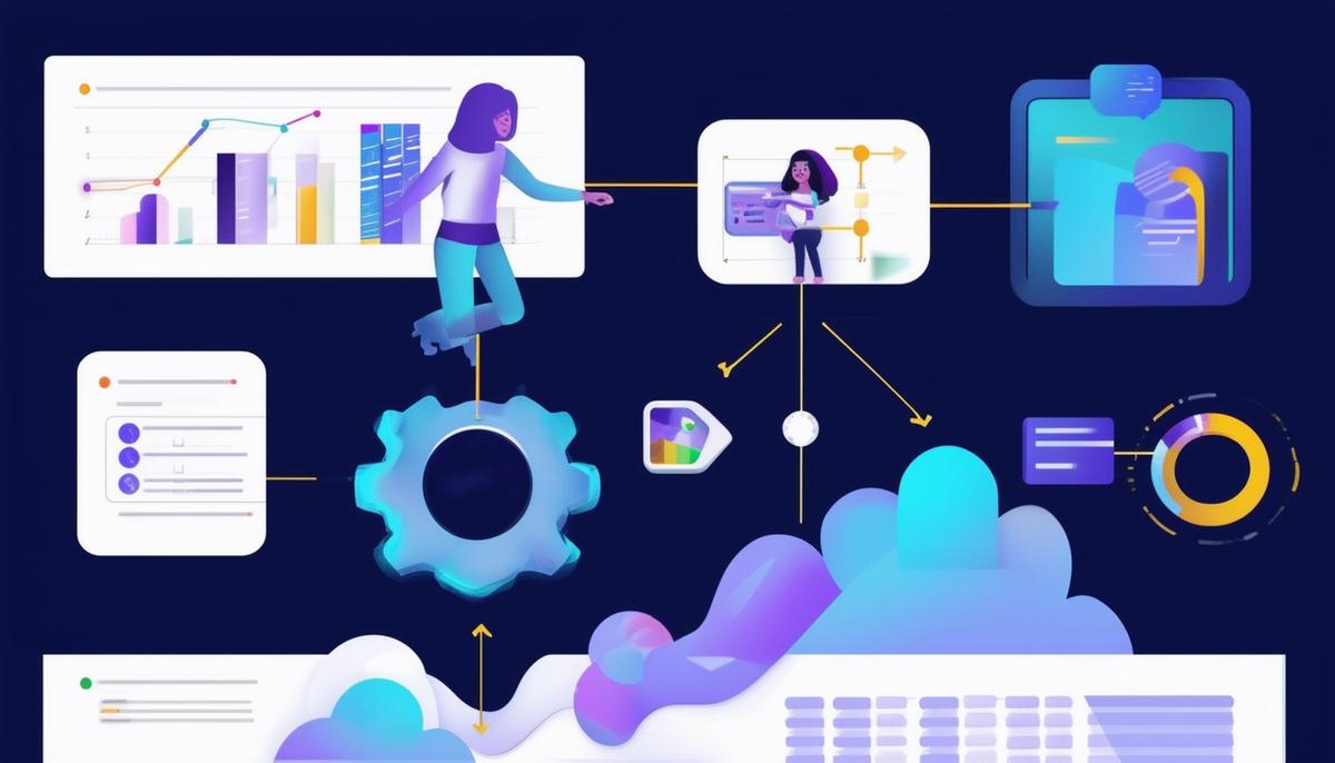 Illustration of Ezoic's AI-driven ad optimization process