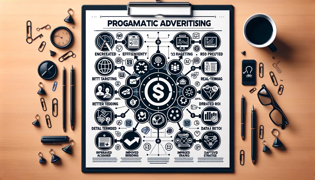 An infographic highlighting the key benefits of programmatic advertising platforms for marketers