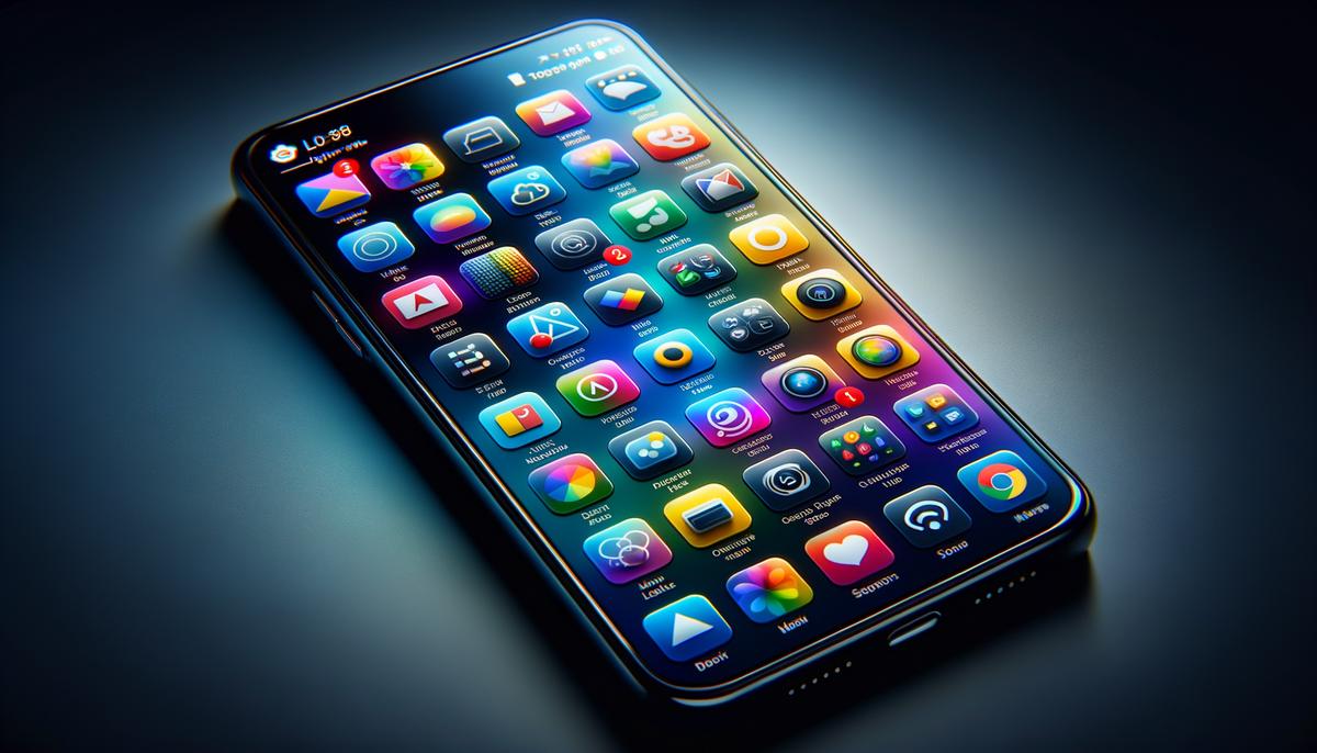 Image of smartphone apps on a phone screen